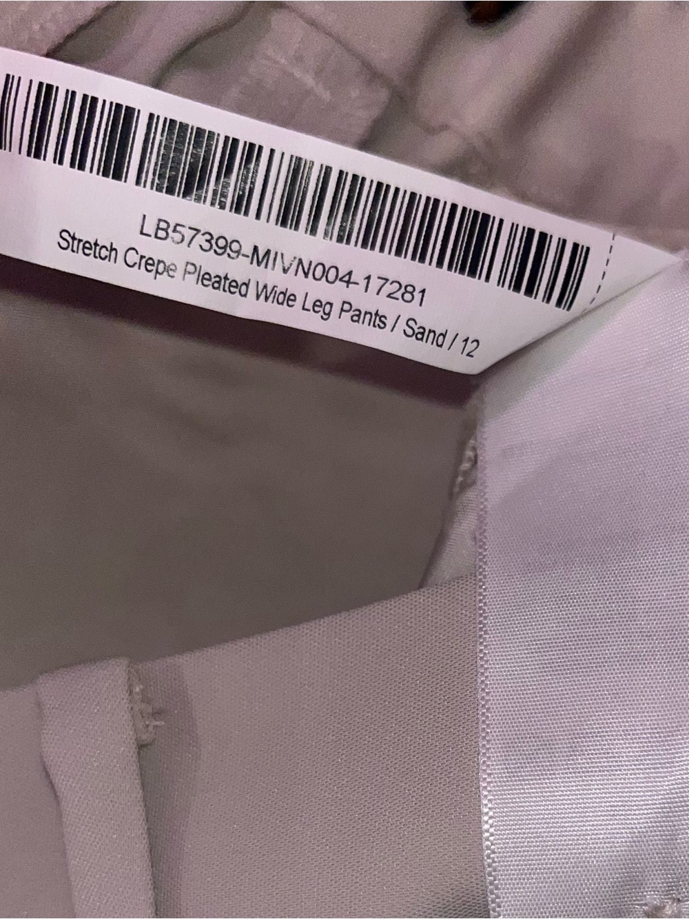 NWT Quince Stretch Pleated Wide Leg Pants in sand - Picture 5 of 6